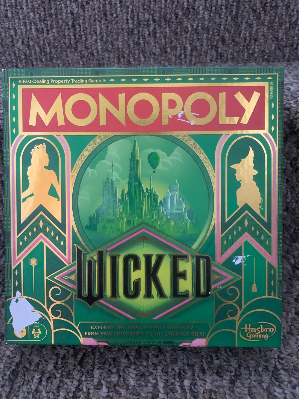 Monopoly Wicked Edition Board Game - Green & Gold - NEW